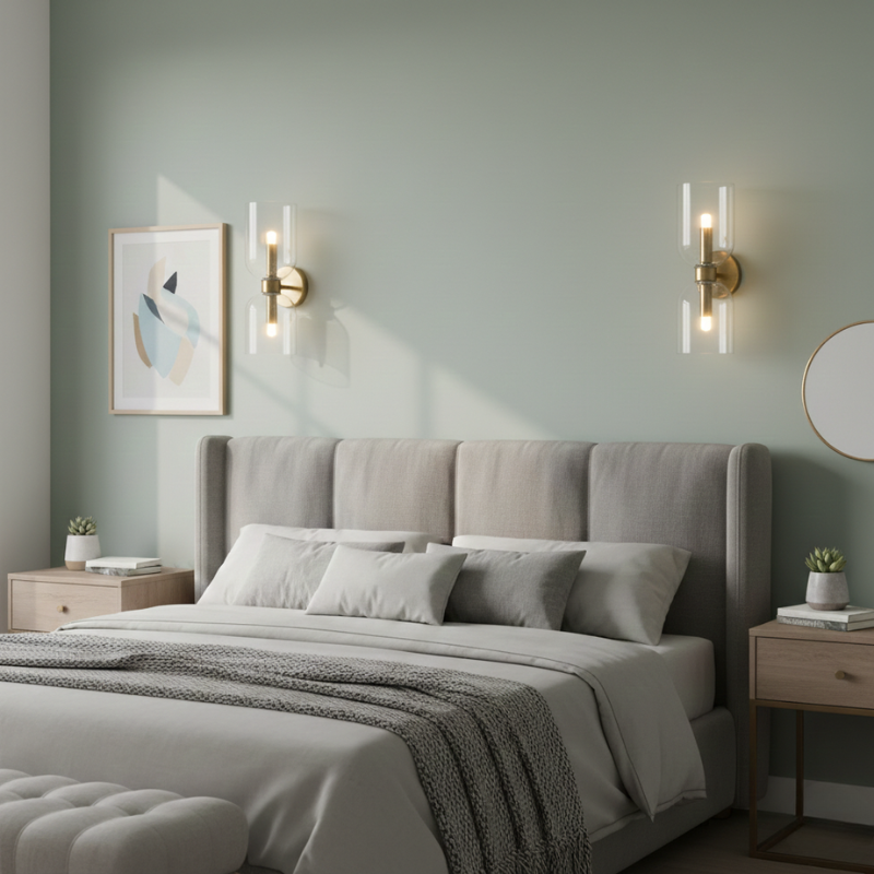 Velora | Double Wall Light LED Glass Sconce Indoor Lighting