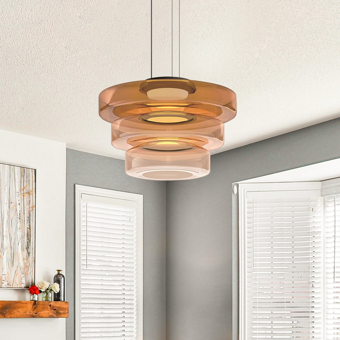 Xenor | Glass Pendant & Ceiling Light for Living Room