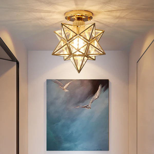 Astra | Star-Shaped Semi Flush Mount Ceiling Light