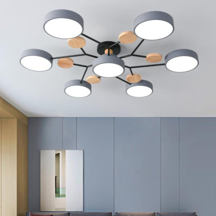 Willem | Semi-Flush Mount Multi-Arm LED Ceiling Light