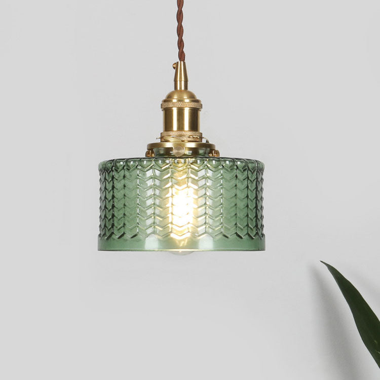 Caelina | Japanese Vintage Copper Glass Jar Pendant Light