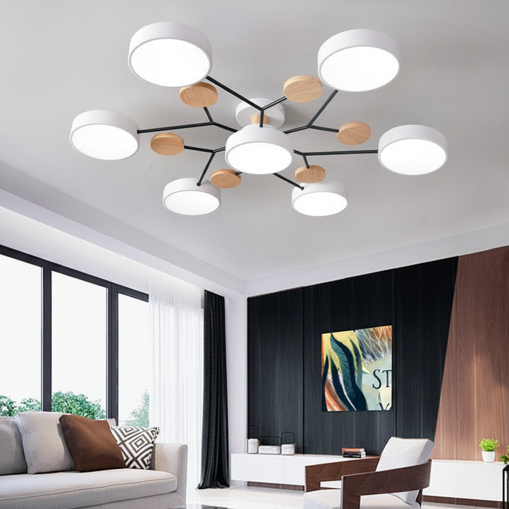 Willem | Semi-Flush Mount Multi-Arm LED Ceiling Light