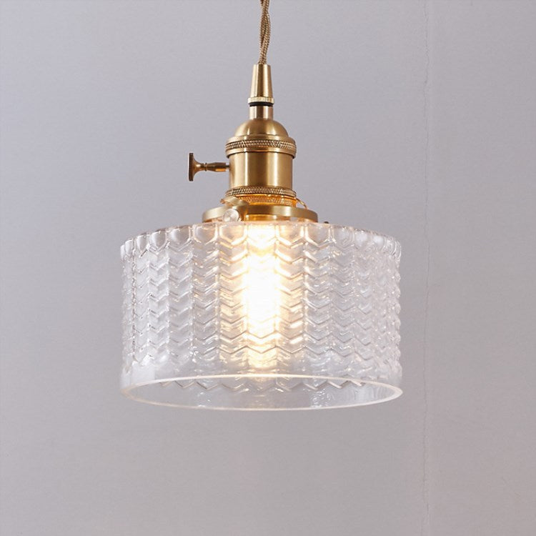 Caelina | Japanese Vintage Copper Glass Jar Pendant Light