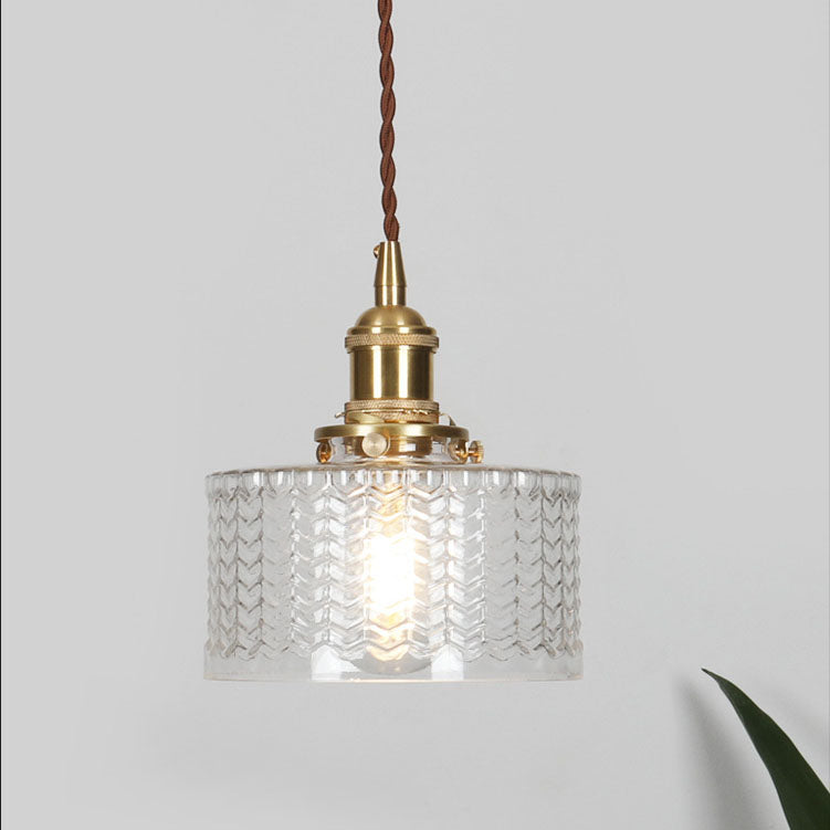 Caelina | Japanese Vintage Copper Glass Jar Pendant Light