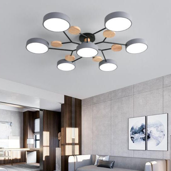 Willem | Semi-Flush Mount Multi-Arm LED Ceiling Light