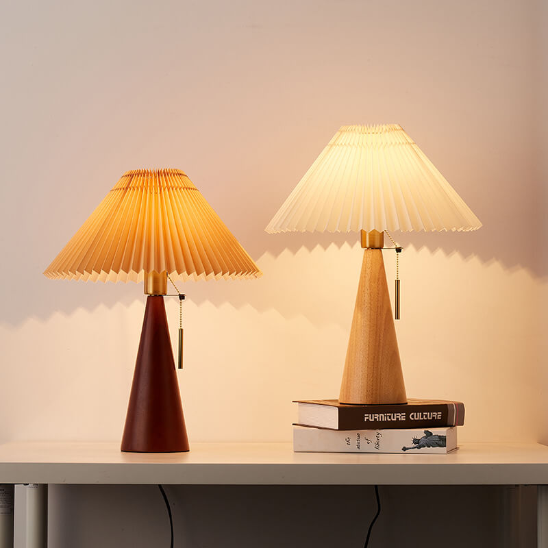 Xavi | Pleated LED Japandi Table Lamp