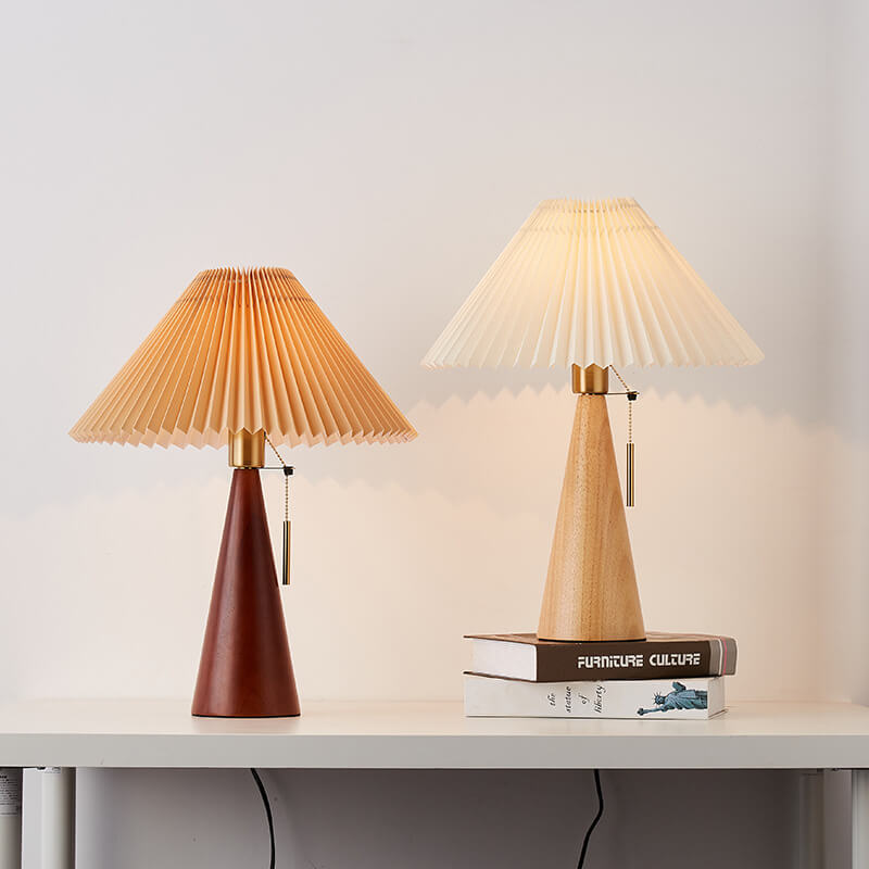 Xavi | Pleated LED Japandi Table Lamp