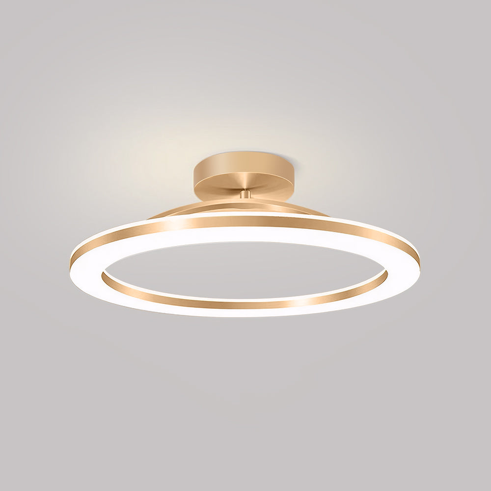 Lyra | Ceiling Light Gold Iron LED Flush Mount for Hallway and Entryway