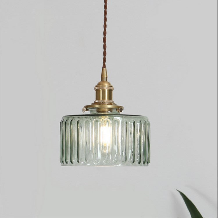 Caelina | Japanese Vintage Copper Glass Jar Pendant Light
