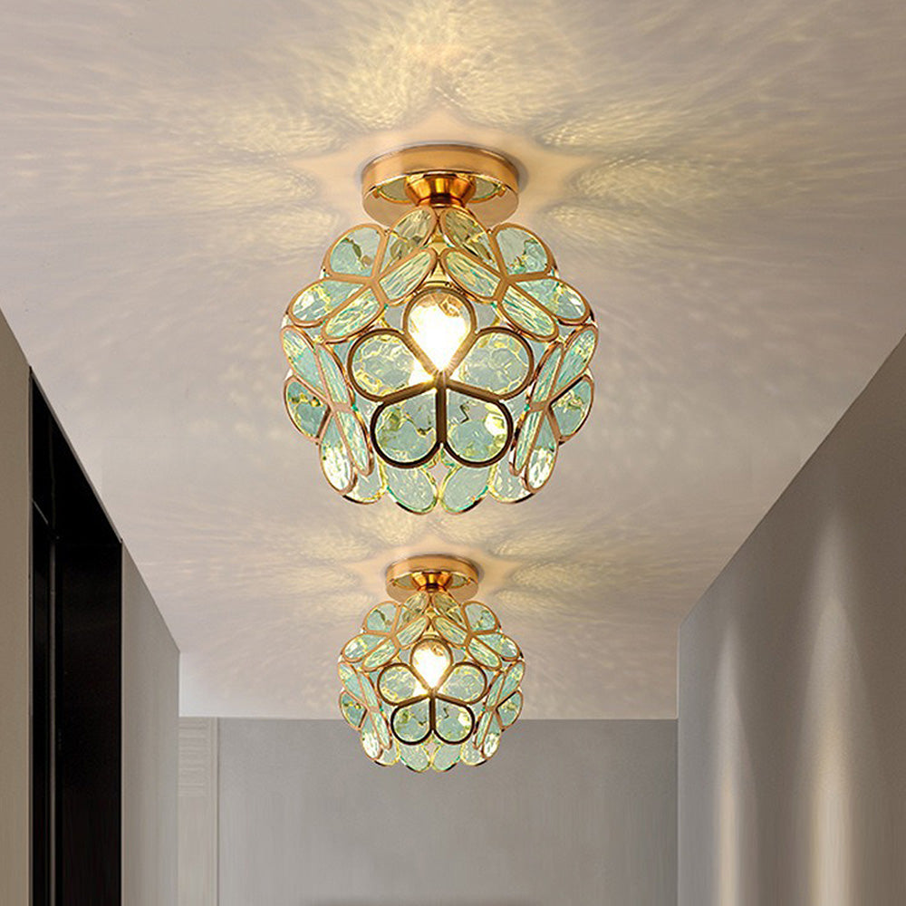Floria | Indoor Ceiling Light, Stained Glass for Hallway