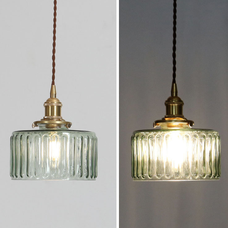 Caelina | Japanese Vintage Copper Glass Jar Pendant Light