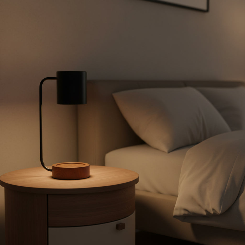 Virelle | Japanese Minimalist Style Dimmable Wood Table Lamp with Timer