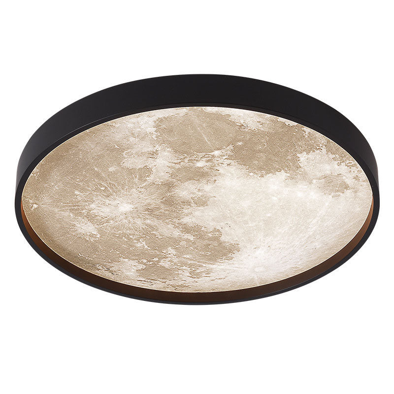 Nysera | Moon Round LED Flush Mount Ceiling Light with Frame