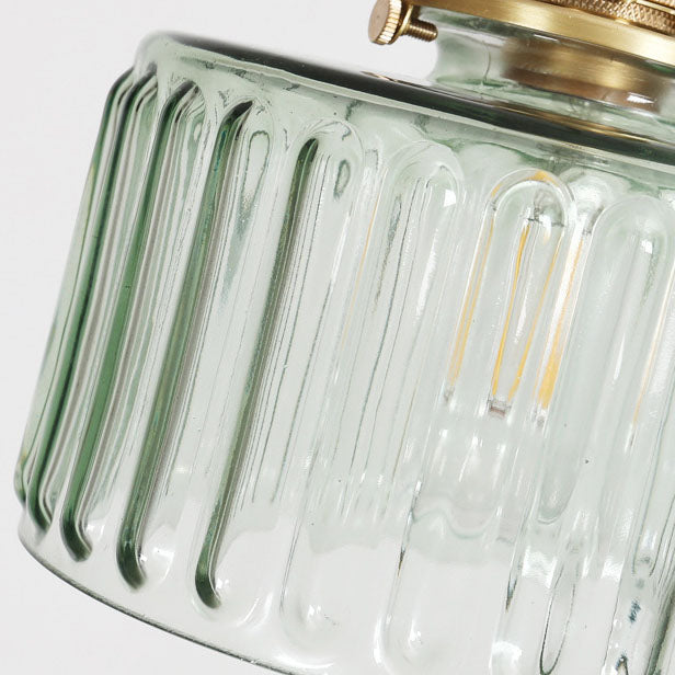 Caelina | Japanese Vintage Copper Glass Jar Pendant Light