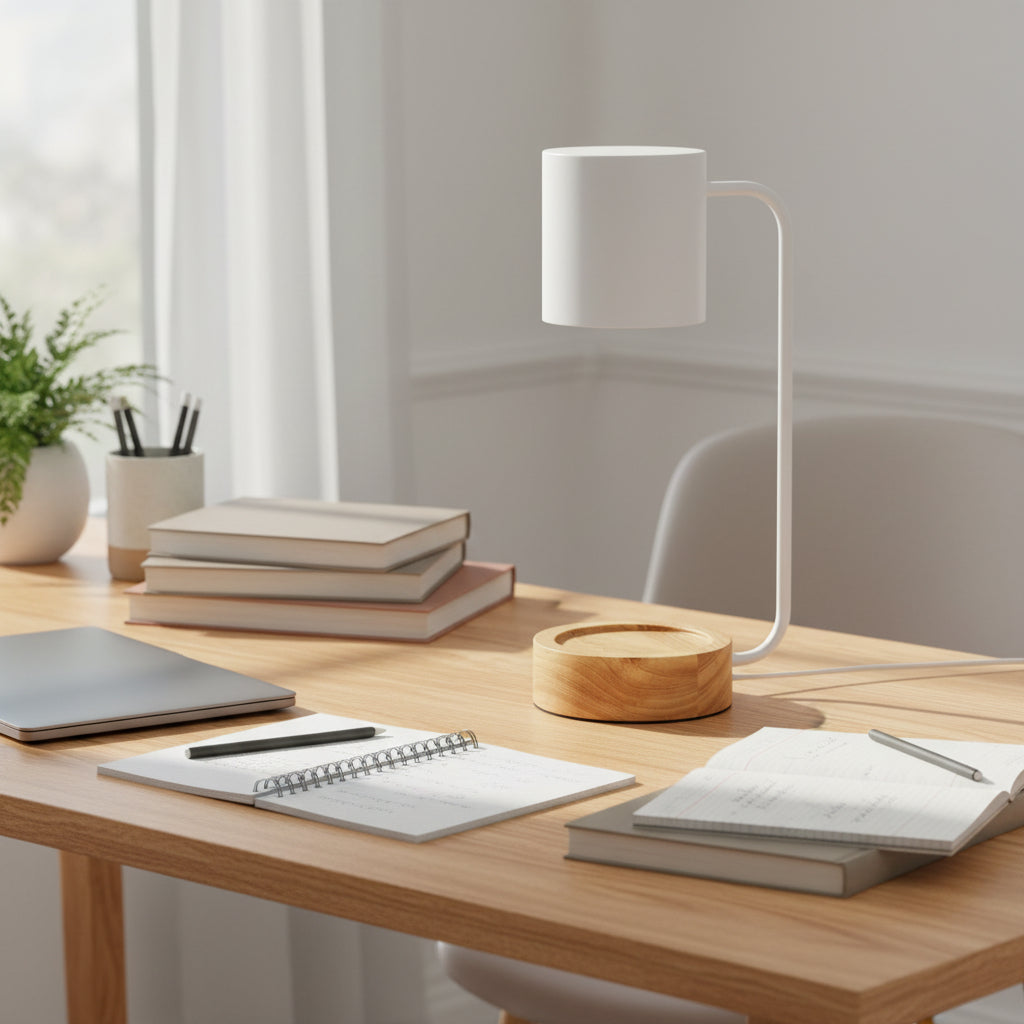 Virelle | Japanese Minimalist Style Dimmable Wood Table Lamp with Timer