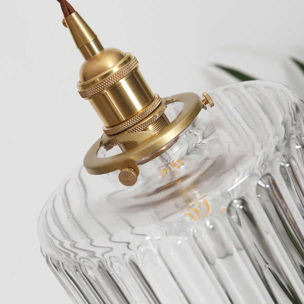 Caelina | Japanese Vintage Copper Glass Jar Pendant Light