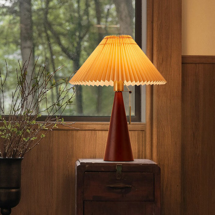 Xavi | Pleated LED Japandi Table Lamp