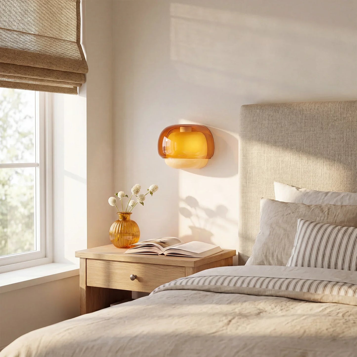 Celeste | Decorative Glass Wall Light Modern Sconce for Bedroom and Living Room