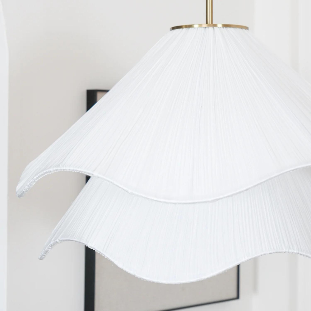 Sora | Japandi Fabric Pendant Light, Dimmable
