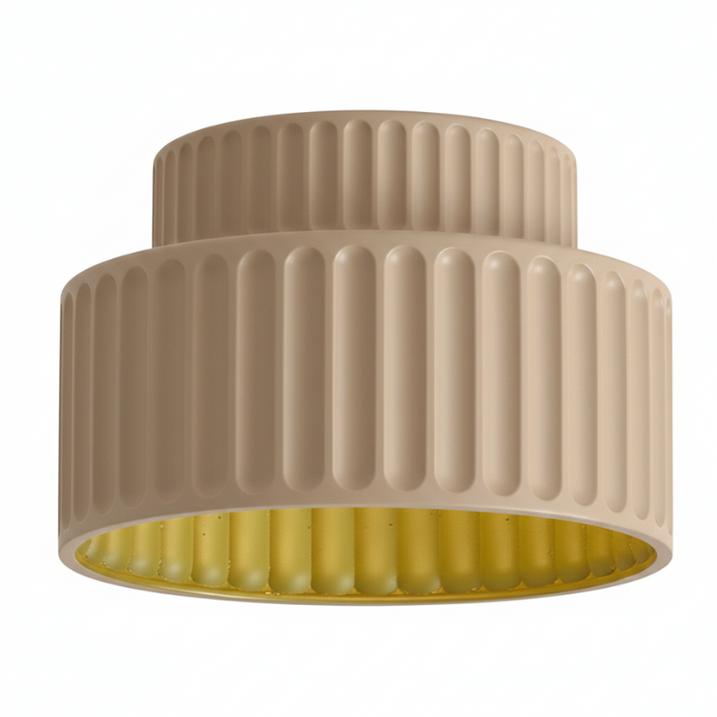 Caelum | Semi Flush Cream Shade Lamp for Modern Classic Interiors
