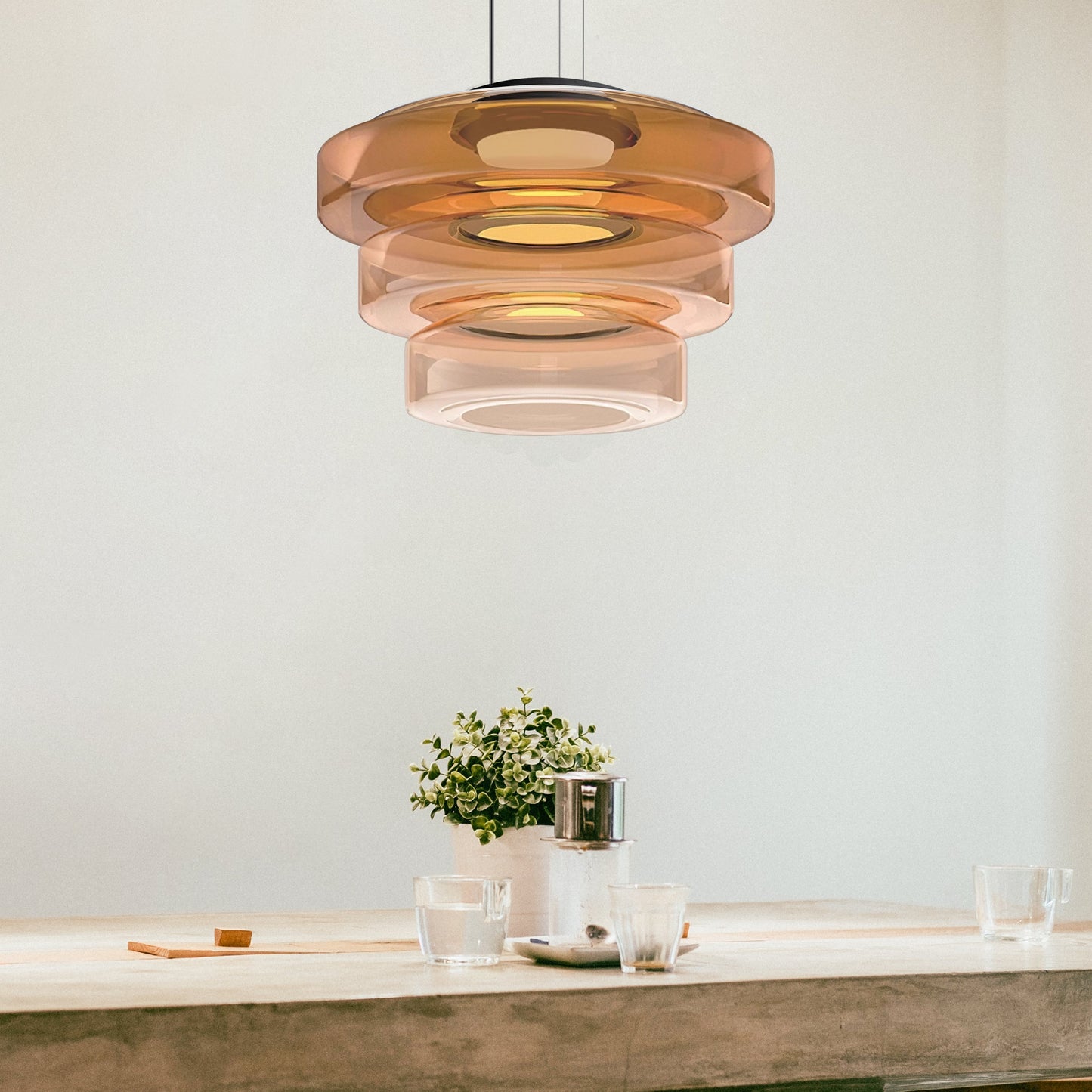 Xenor | Glass Pendant & Ceiling Light for Living Room