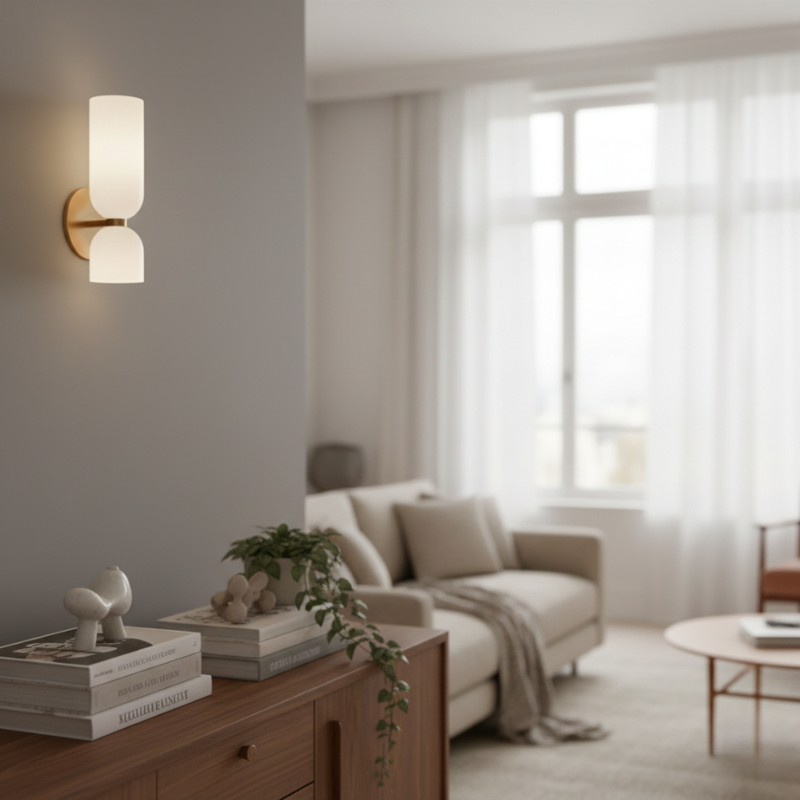 Velora | Double Wall Light LED Glass Sconce Indoor Lighting