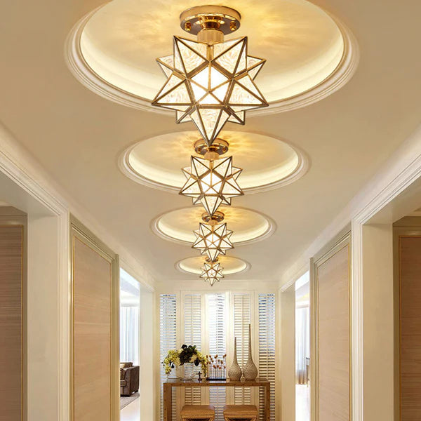 Astra | Star-Shaped Semi Flush Mount Ceiling Light