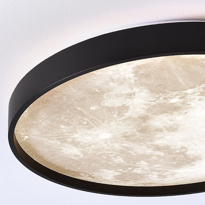 Nysera | Moon Round LED Flush Mount Ceiling Light with Frame