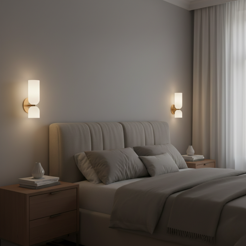 Velora | Double Wall Light LED Glass Sconce Indoor Lighting