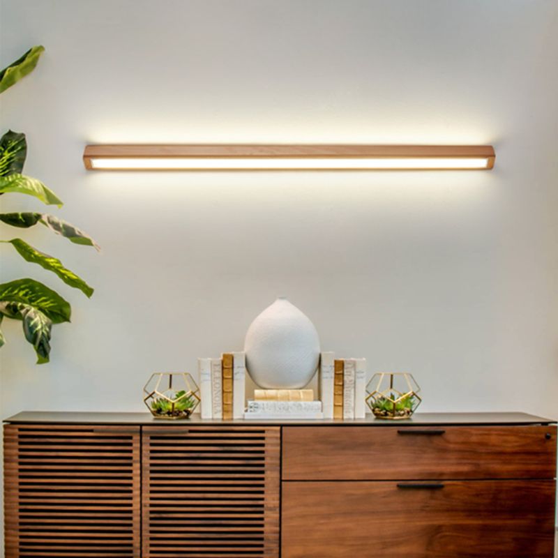 Luna Wooden Vanity Light – Linear Mirror Light