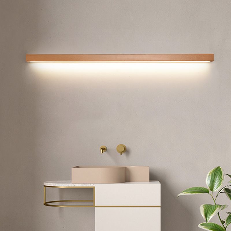Luna Wooden Vanity Light – Linear Mirror Light