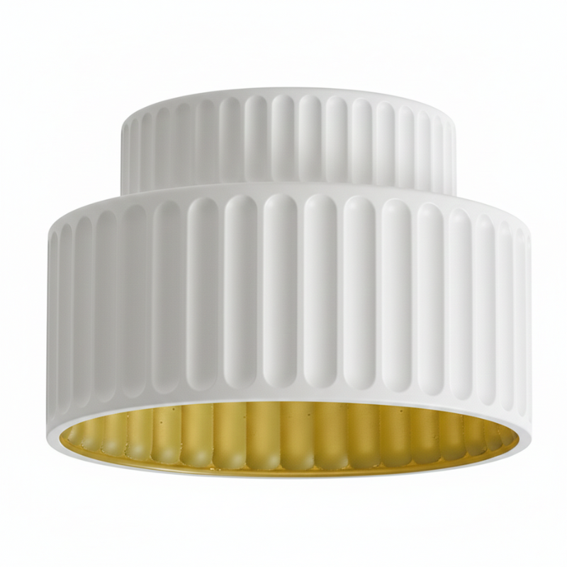 Caelum | Semi Flush Cream Shade Lamp for Modern Classic Interiors