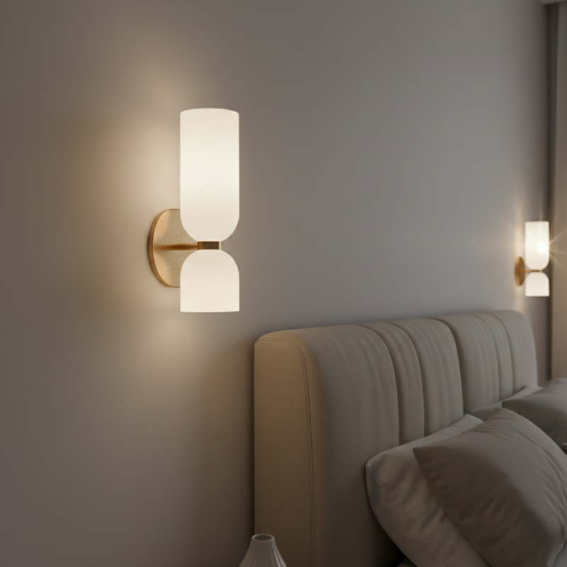 Velora | Double Wall Light LED Glass Sconce Indoor Lighting