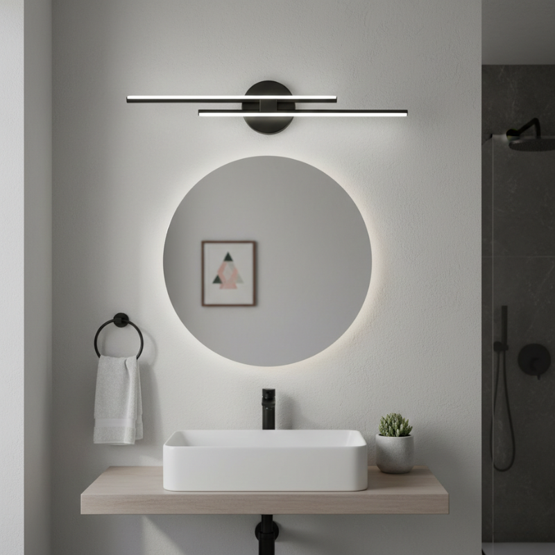 Evren | Modern Striped LED Wall Lamp Cool Glow Vanity Lighting