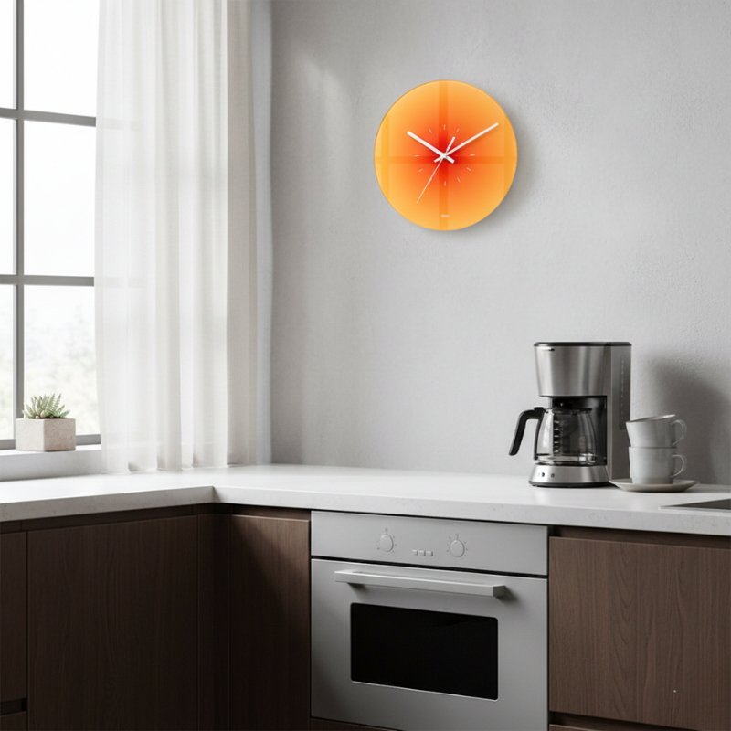 Lucienne | Sleek Contemporary Transparent Glass Wall Clock