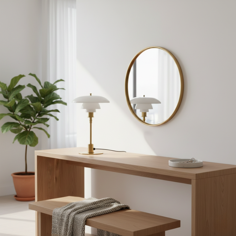 Orluna | Copper Base Art Deco Modern Desk Lamp for Office Lighting