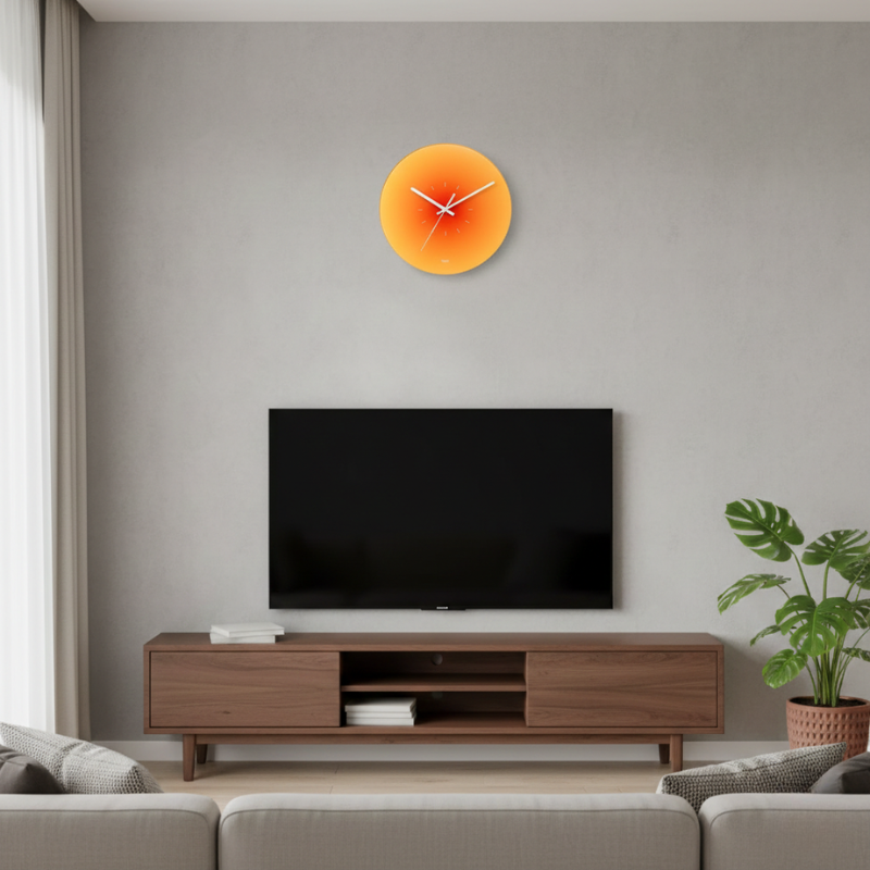 Lucienne | Sleek Contemporary Transparent Glass Wall Clock