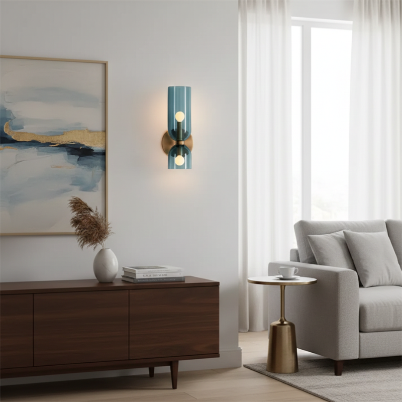 Velora | Double Wall Light LED Glass Sconce Indoor Lighting