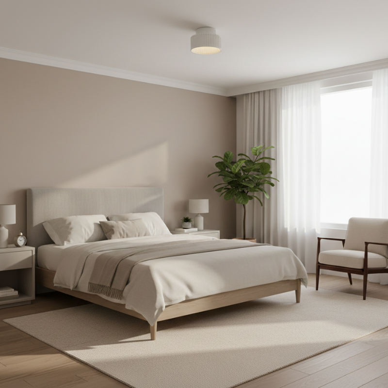 Caelum | Semi Flush Cream Shade Lamp for Modern Classic Interiors