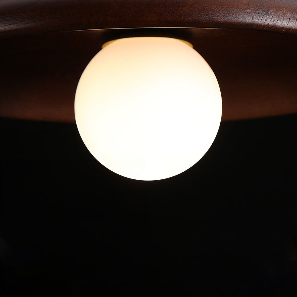 Aurora | Semi Flush Mount Ceiling Light, Wooden Design