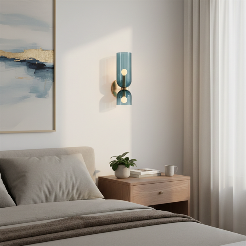 Velora | Double Wall Light LED Glass Sconce Indoor Lighting