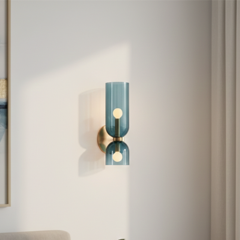 Velora | Double Wall Light LED Glass Sconce Indoor Lighting