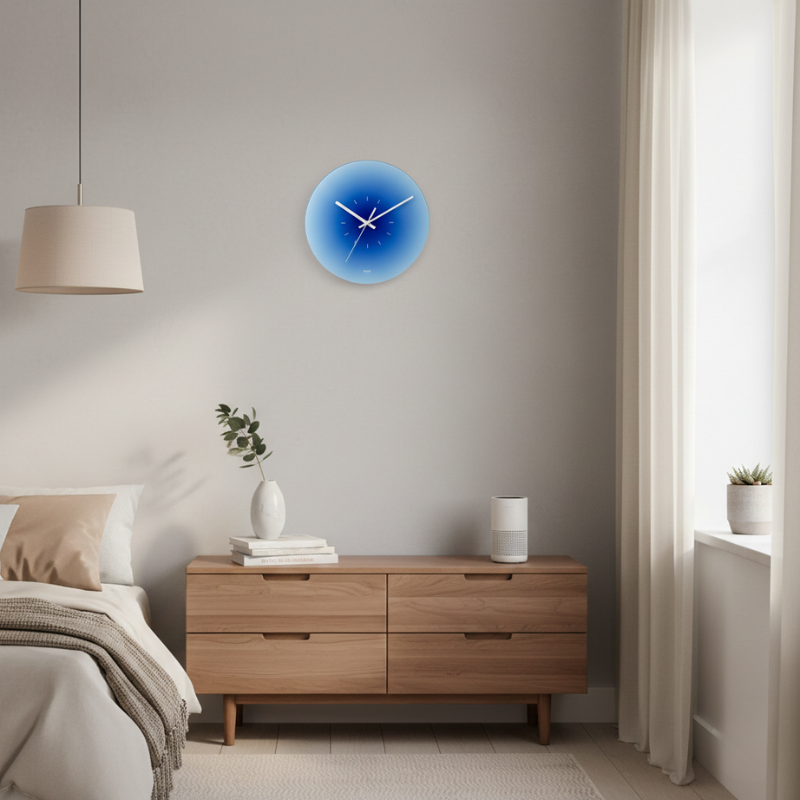 Lucienne | Sleek Contemporary Transparent Glass Wall Clock