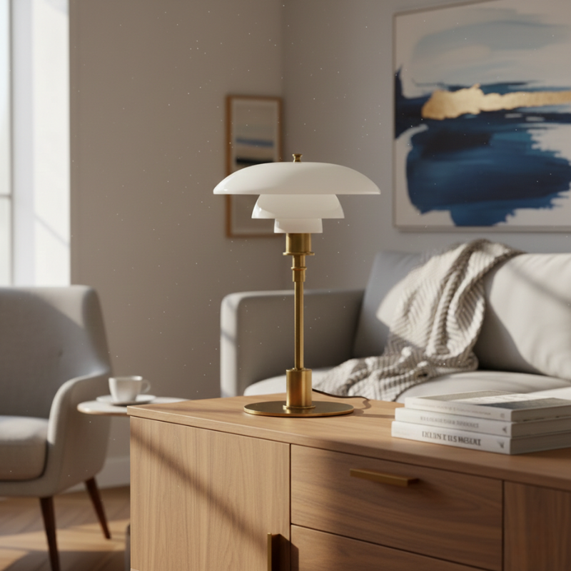 Orluna | Copper Base Art Deco Modern Desk Lamp for Office Lighting