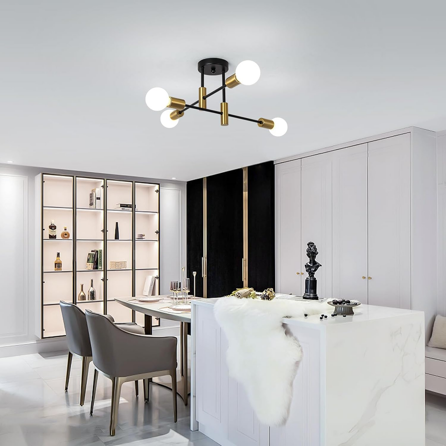 Bennett | Ceiling Light Metal Multi Light Fixture for Living Room