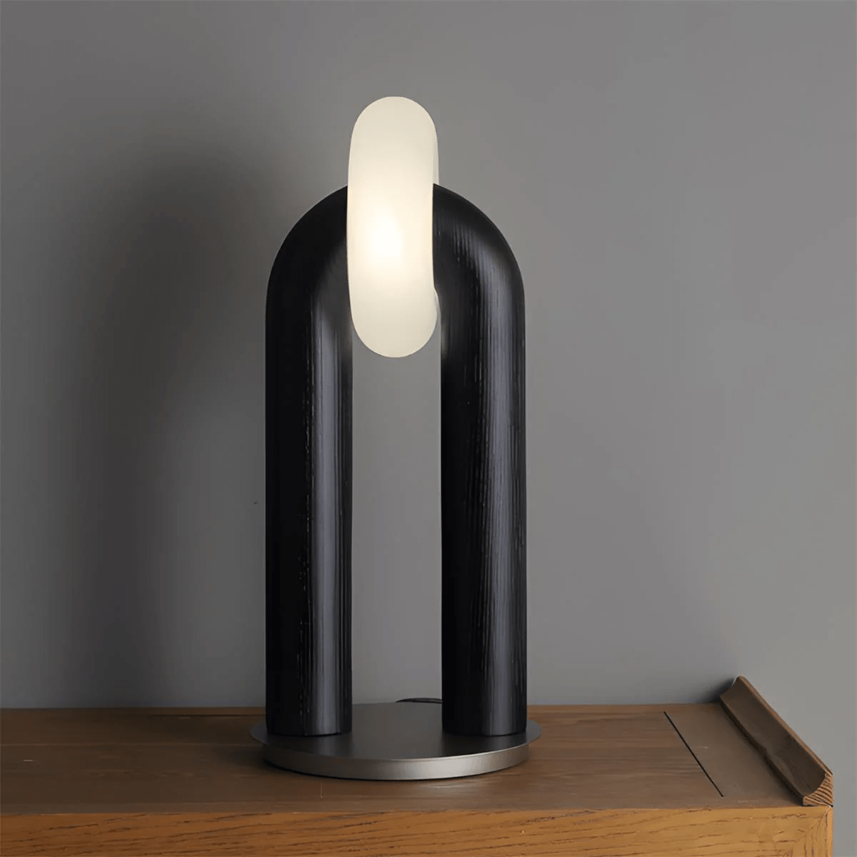 Alaric | Minimalist Modern Desk Lamp Integrated LED Wooden Arc