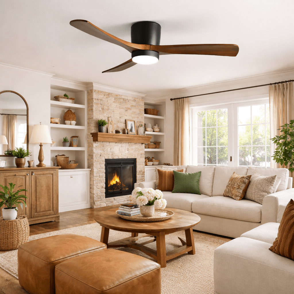 Aura | Wooden LED Ceiling Fan with Light (42” / 48” / 52”)