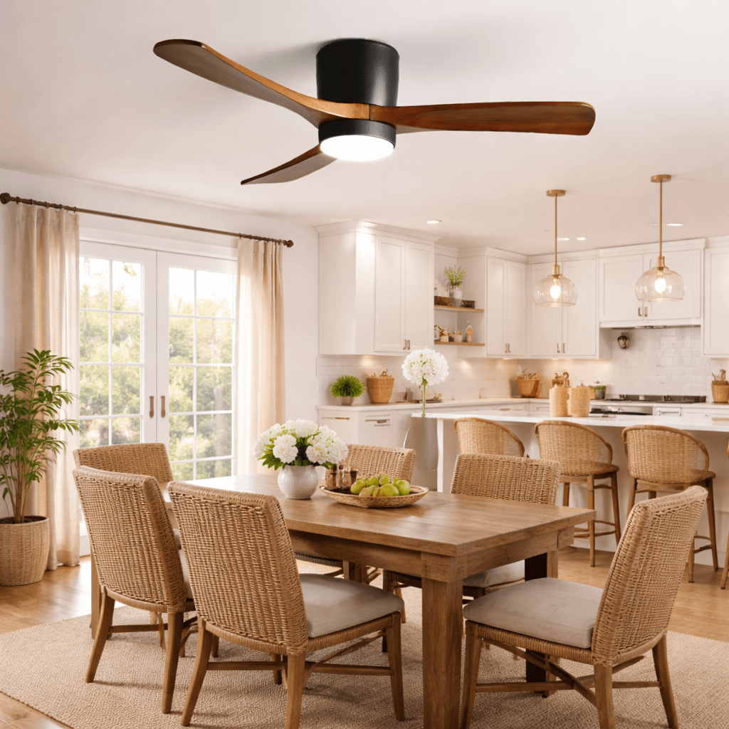 Aura | Wooden LED Ceiling Fan with Light (42” / 48” / 52”)