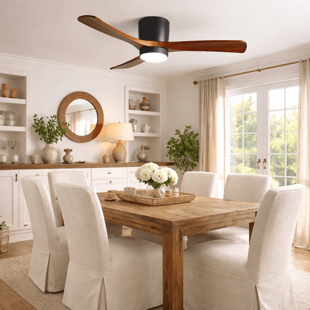 Aura | Wooden LED Ceiling Fan with Light (42” / 48” / 52”)