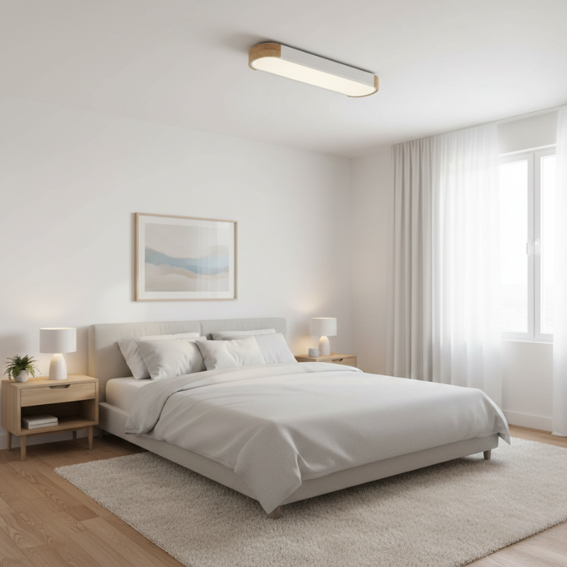 Sylvan | Oval Ceiling Flush Mount LED Wood Accent for Living Room